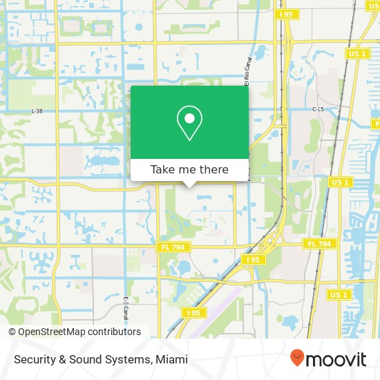 Mapa de Security & Sound Systems, 6590 W Rogers Cir Boca Raton, FL 33487