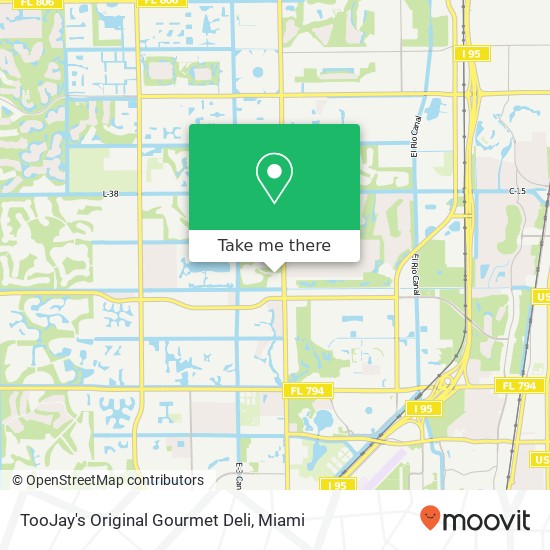 Mapa de TooJay's Original Gourmet Deli, 5030 Champion Blvd Boca Raton, FL 33496