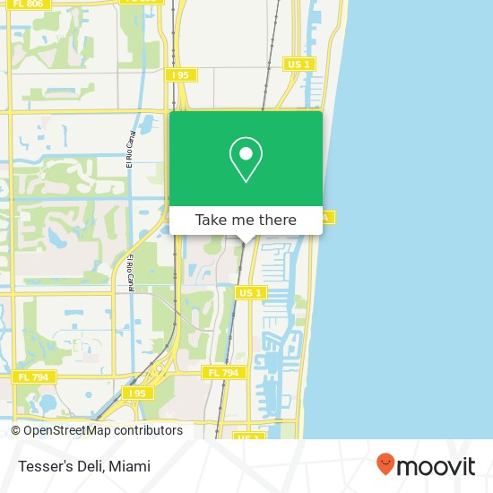 Mapa de Tesser's Deli, 7491 N Federal Hwy Boca Raton, FL 33487