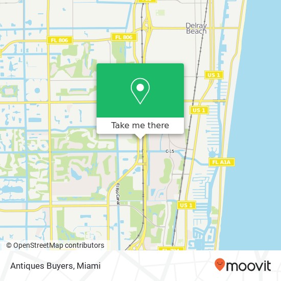 Mapa de Antiques Buyers, 2875 S Congress Ave Delray Beach, FL 33445