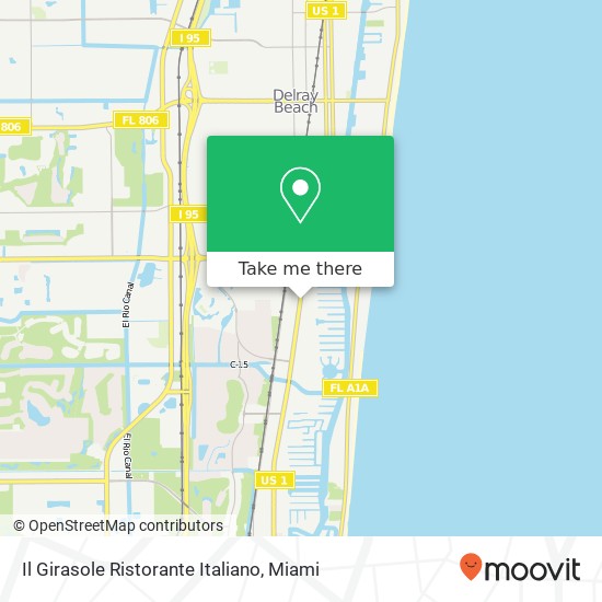 Mapa de Il Girasole Ristorante Italiano, 2275 S Federal Hwy Delray Beach, FL 33483