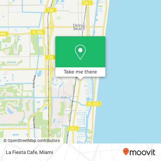 Mapa de La Fiesta Cafe, 2275 S Federal Hwy Delray Beach, FL 33483