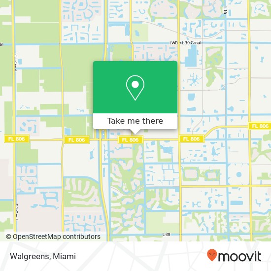 Mapa de Walgreens, 7431 W Atlantic Ave Delray Beach, FL 33446