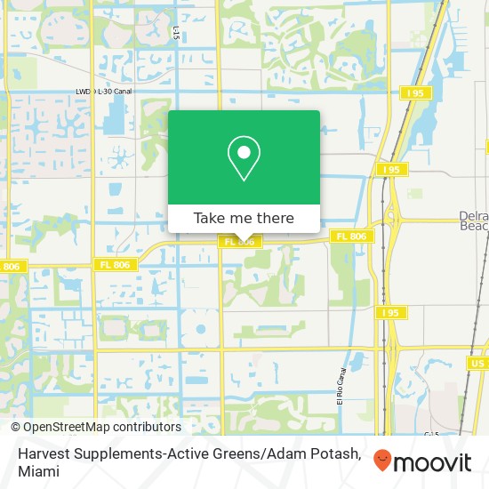 Mapa de Harvest Supplements-Active Greens / Adam Potash, 4719 N Prive Cir Delray Beach, FL 33445