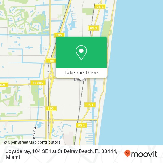 Mapa de Joyadelray, 104 SE 1st St Delray Beach, FL 33444