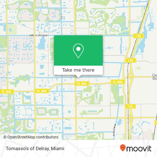 Mapa de Tomasso's of Delray, 14530 S Military Trl Delray Beach, FL 33484