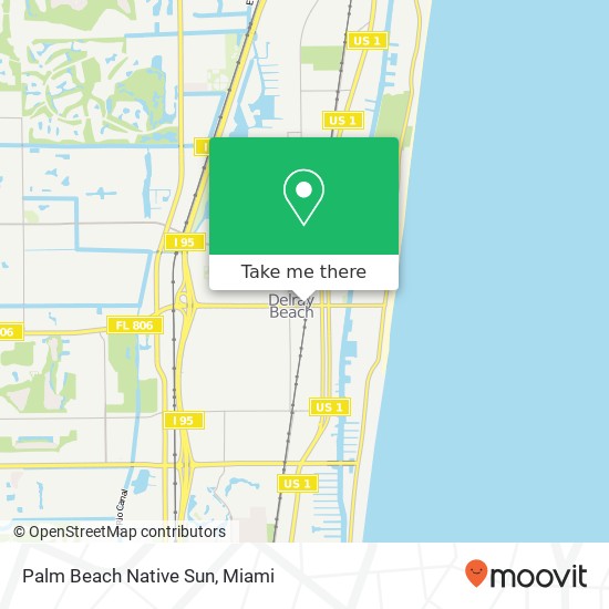 Mapa de Palm Beach Native Sun, 209 E Atlantic Ave Delray Beach, FL 33444