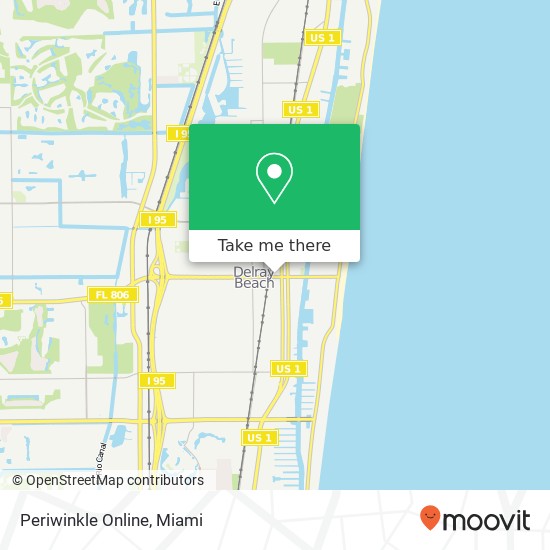 Mapa de Periwinkle Online, 14 NE 4th Ave Delray Beach, FL 33483