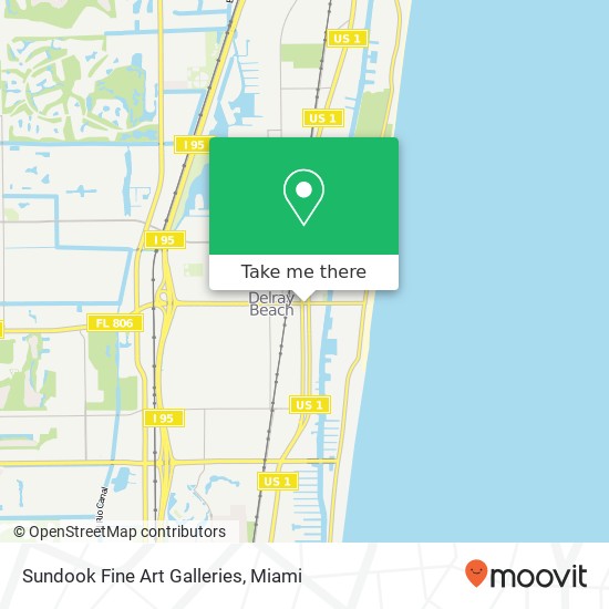 Mapa de Sundook Fine Art Galleries, 524 E Atlantic Ave Delray Beach, FL 33483