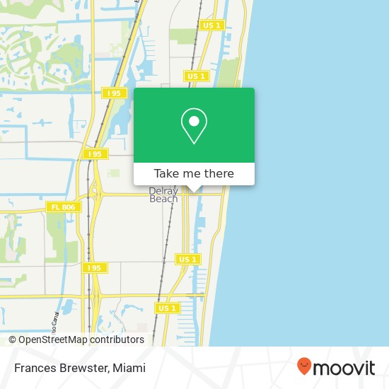 Mapa de Frances Brewster, 777 E Atlantic Ave Delray Beach, FL 33483