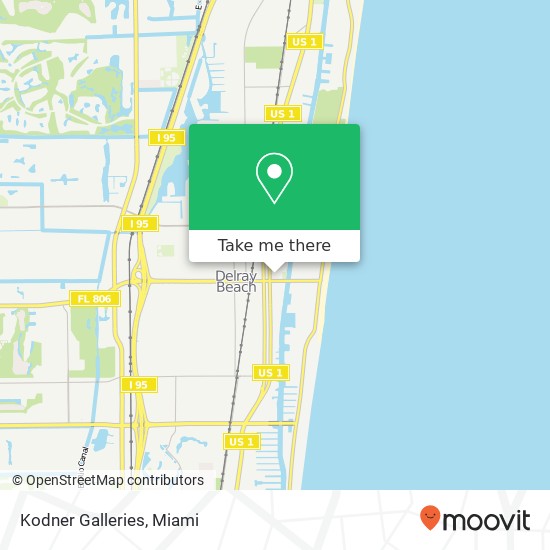 Mapa de Kodner Galleries, 45 NE 6th Ave Delray Beach, FL 33483