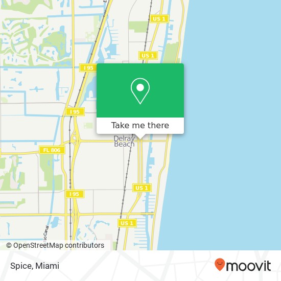 Mapa de Spice, 521 E Atlantic Ave Delray Beach, FL 33483
