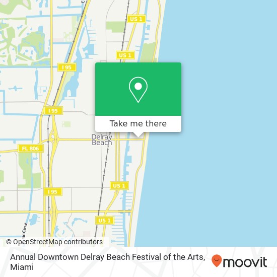 Annual Downtown Delray Beach Festival of the Arts map