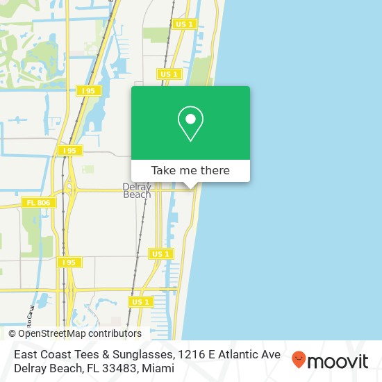 East Coast Tees & Sunglasses, 1216 E Atlantic Ave Delray Beach, FL 33483 map