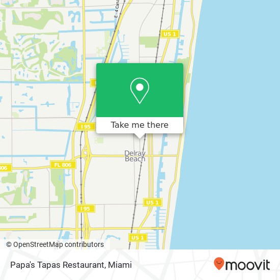 Mapa de Papa's Tapas Restaurant, 259 NE 2nd Ave Delray Beach, FL 33444