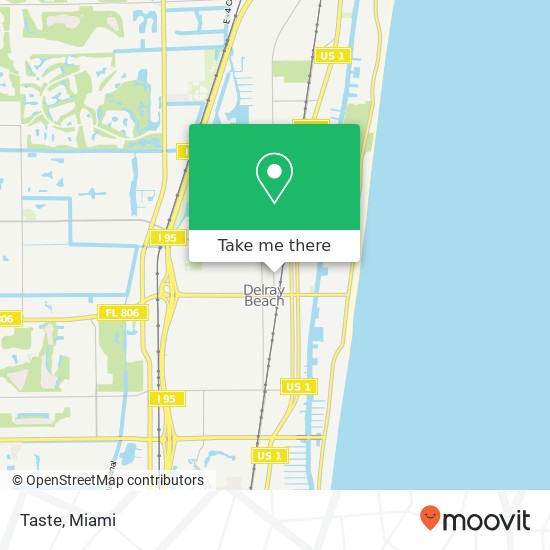 Mapa de Taste, 169 NE 2nd Ave Delray Beach, FL 33444