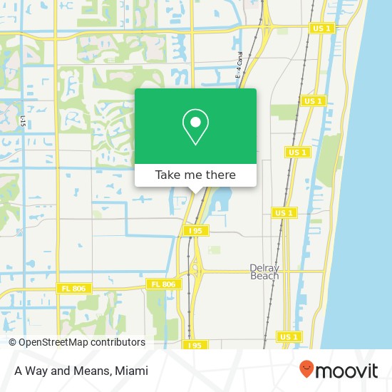 Mapa de A Way and Means, 1300 NW 17th Ave Delray Beach, FL 33445