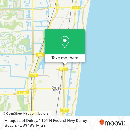 Antiques of Delray, 1191 N Federal Hwy Delray Beach, FL 33483 map