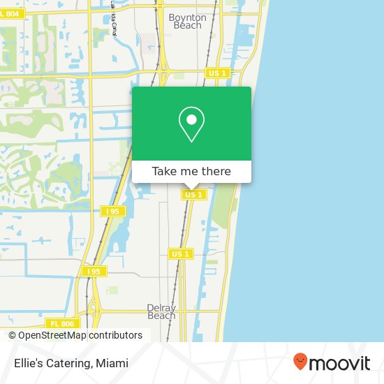 Mapa de Ellie's Catering, 2410 N Federal Hwy Delray Beach, FL 33483