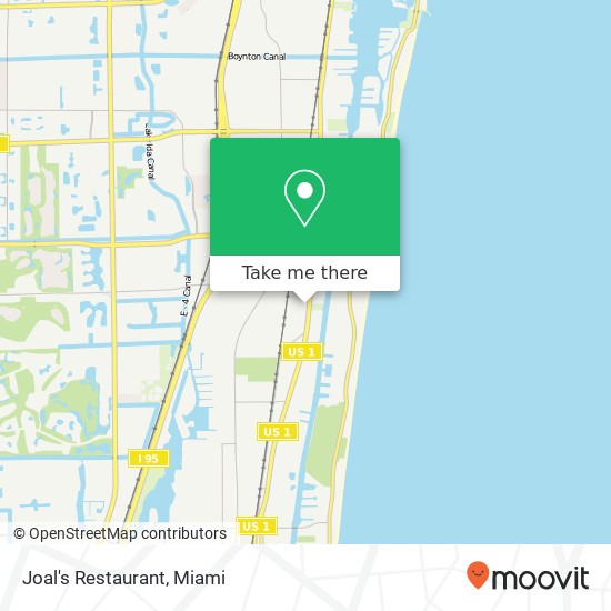 Mapa de Joal's Restaurant, 2617 S Federal Hwy Boynton Beach, FL 33435