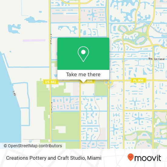 Mapa de Creations Pottery and Craft Studio, 8794 Boynton Beach Blvd Boynton Beach, FL 33472