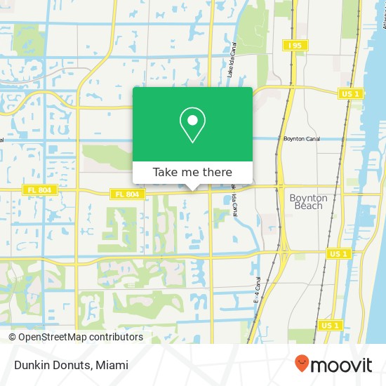 Mapa de Dunkin Donuts, 1540 W Boynton Beach Blvd Boynton Beach, FL 33436