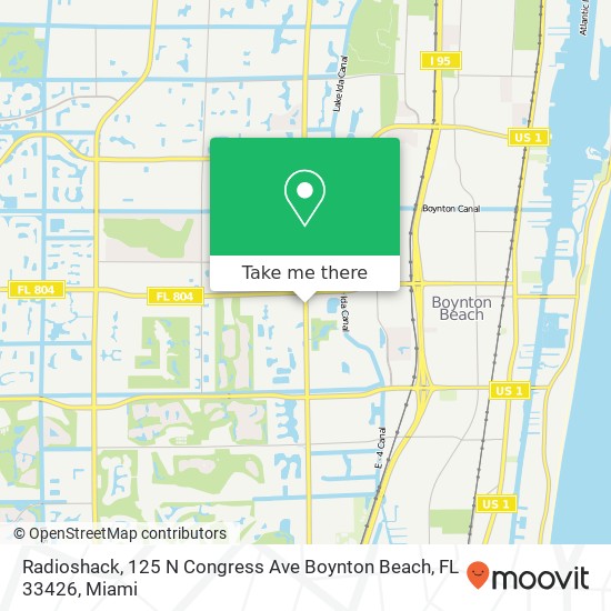 Mapa de Radioshack, 125 N Congress Ave Boynton Beach, FL 33426