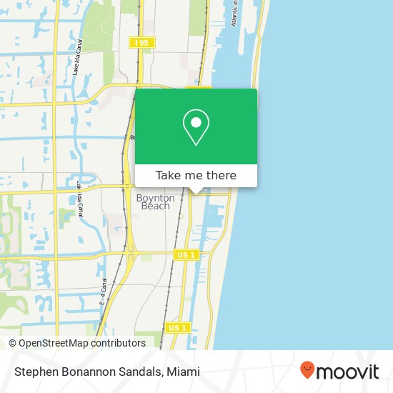 Mapa de Stephen Bonannon Sandals, 640 E Ocean Ave Boynton Beach, FL 33435