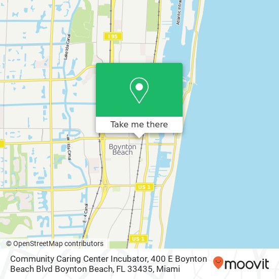 Mapa de Community Caring Center Incubator, 400 E Boynton Beach Blvd Boynton Beach, FL 33435