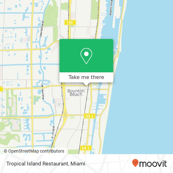 Mapa de Tropical Island Restaurant, 400 E Boynton Beach Blvd Boynton Beach, FL 33435
