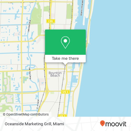 Mapa de Oceanside Marketing Grill, 511 NE 4th St Boynton Beach, FL 33435