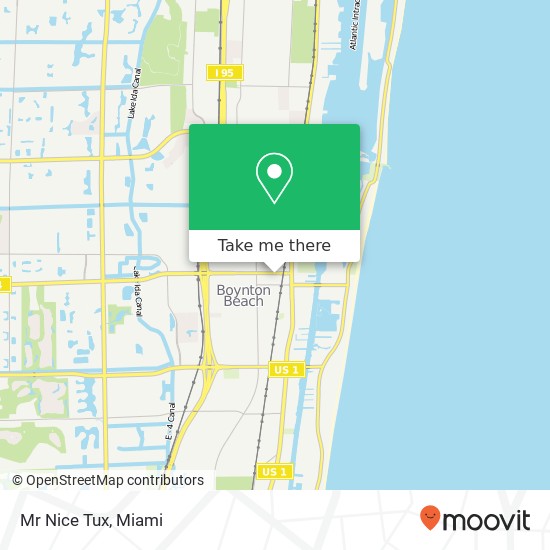 Mapa de Mr Nice Tux, 312 E Boynton Beach Blvd Boynton Beach, FL 33435