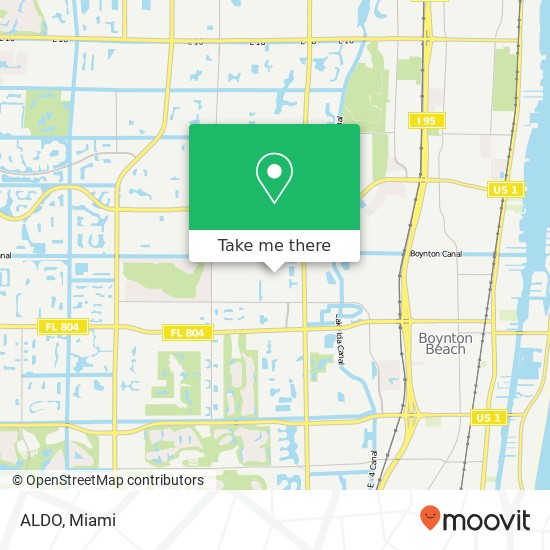 Mapa de ALDO, 801 N Congress Ave Boynton Beach, FL 33426