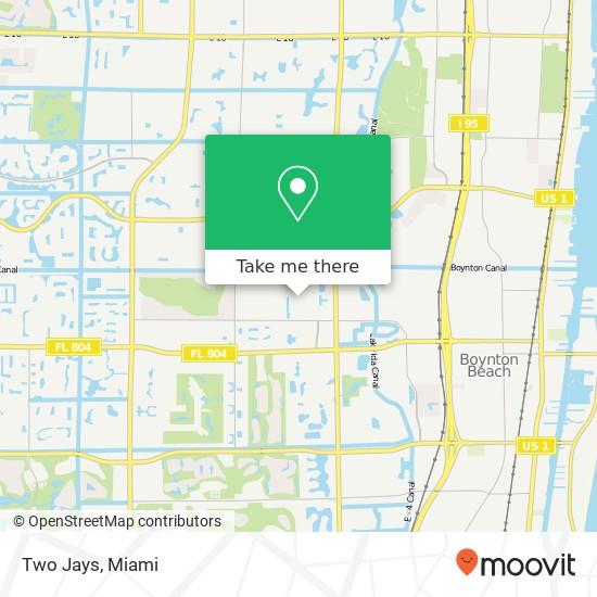 Mapa de Two Jays, Boynton Beach, FL 33436