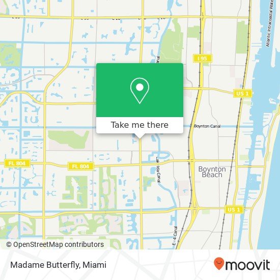 Mapa de Madame Butterfly, 801 N Congress Ave Boynton Beach, FL 33426