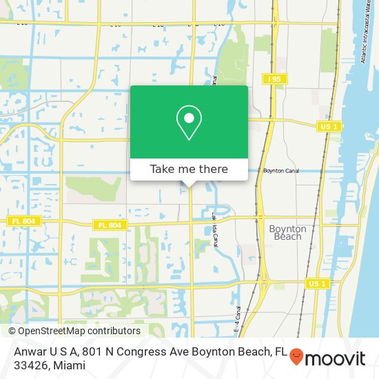 Mapa de Anwar U S A, 801 N Congress Ave Boynton Beach, FL 33426