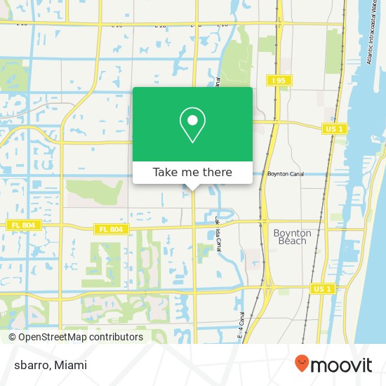 Mapa de sbarro, 801 N Congress Ave Boynton Beach, FL 33426