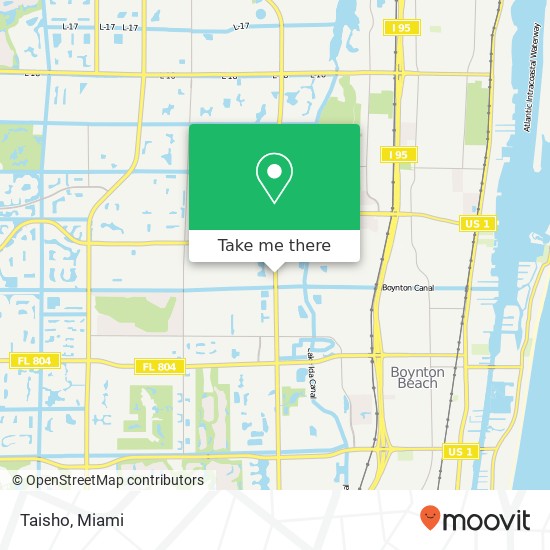 Mapa de Taisho, N Congress Ave Boynton Beach, FL 33426