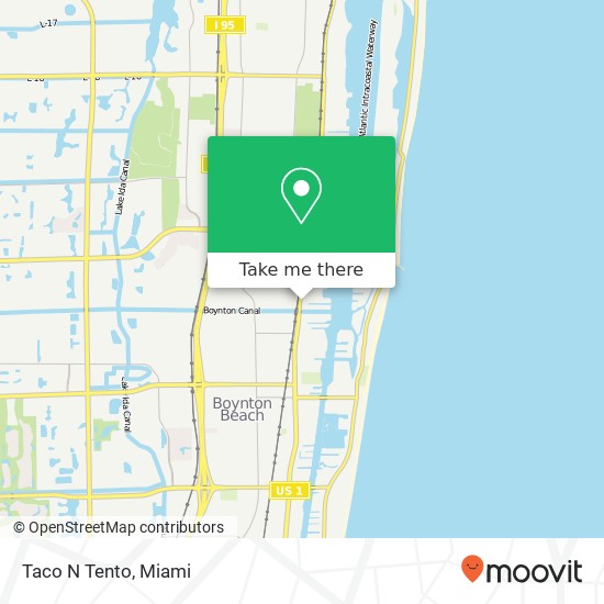 Mapa de Taco N Tento, 1550 N Federal Hwy Boynton Beach, FL 33435
