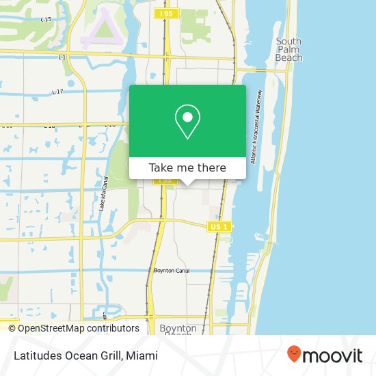 Mapa de Latitudes Ocean Grill, 2809 Ocean Pkwy Boynton Beach, FL 33435