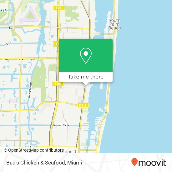 Mapa de Bud's Chicken & Seafood, 7912 S Federal Hwy Lake Worth, FL 33462
