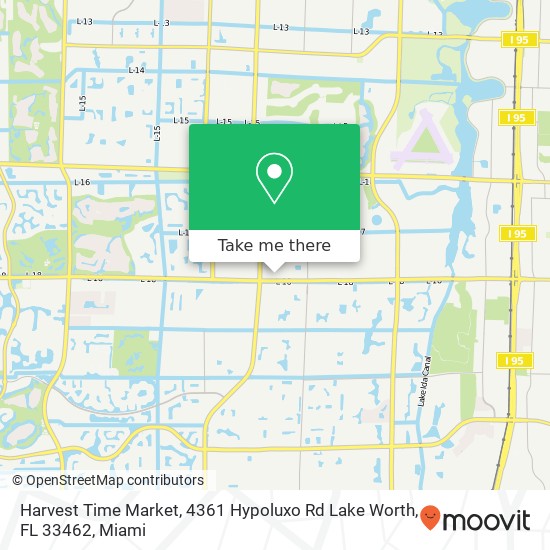 Mapa de Harvest Time Market, 4361 Hypoluxo Rd Lake Worth, FL 33462