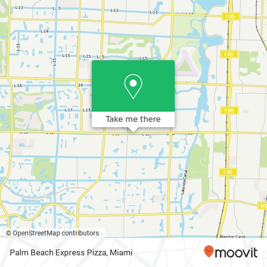 Mapa de Palm Beach Express Pizza, 3930 Hypoluxo Rd Boynton Beach, FL 33436