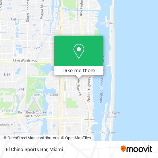 El Chino Sports Bar map