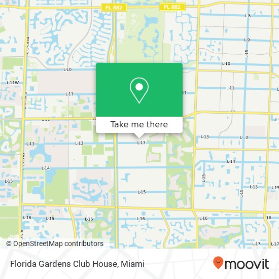 Florida Gardens Club House map