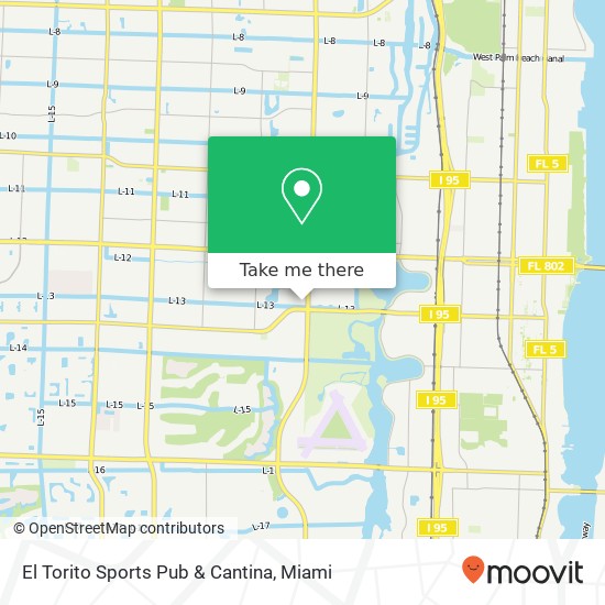 Mapa de El Torito Sports Pub & Cantina, 4469 S Congress Ave Lake Worth, FL 33461