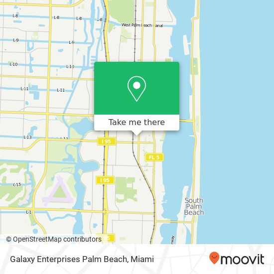 Mapa de Galaxy Enterprises Palm Beach, 422 S H St Lake Worth, FL 33460