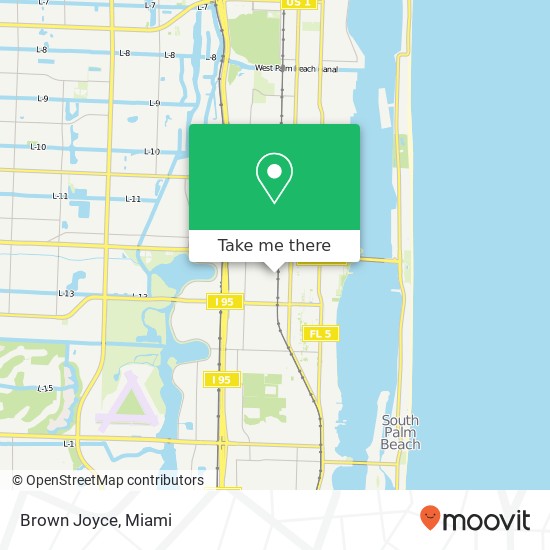 Mapa de Brown Joyce, 216 S F St Lake Worth, FL 33460