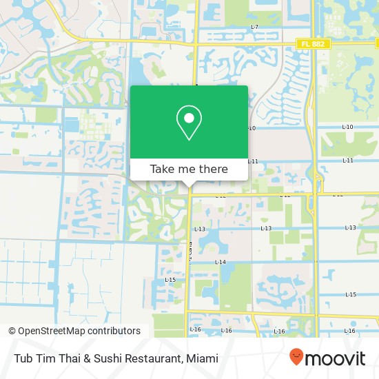 Mapa de Tub Tim Thai & Sushi Restaurant, 4095 SR-7 Lake Worth, FL 33449