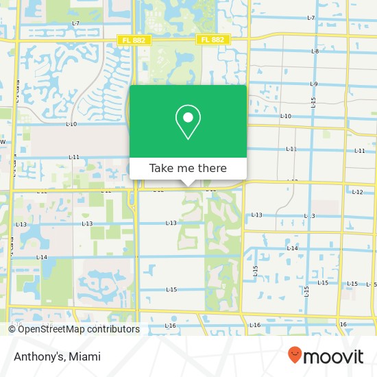 Mapa de Anthony's, 7203 Lake Worth Rd Lake Worth, FL 33467